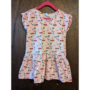 Hanna Andersson 4T Pink Rainbow Floral Dress